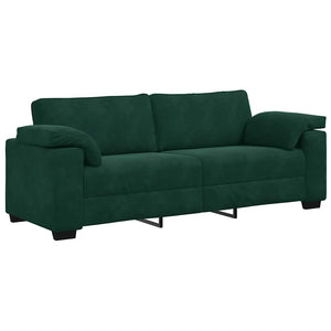 vidaXL Canapé 3 places vert foncé 220x77x82 cm velours