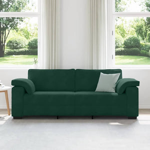 vidaXL Canapé 3 places vert foncé 220x77x82 cm velours