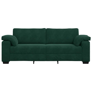 vidaXL Canapé 3 places vert foncé 220x77x82 cm velours