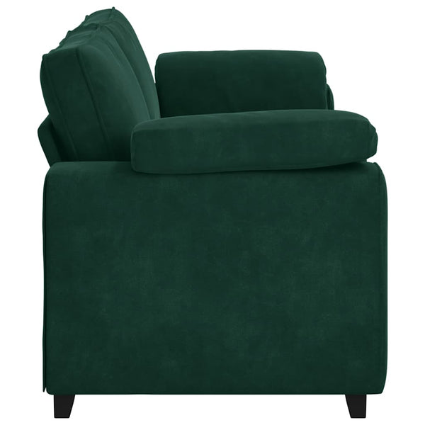 vidaXL Canapé 3 places vert foncé 220x77x82 cm velours