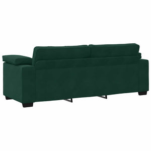 vidaXL Canapé 3 places vert foncé 220x77x82 cm velours