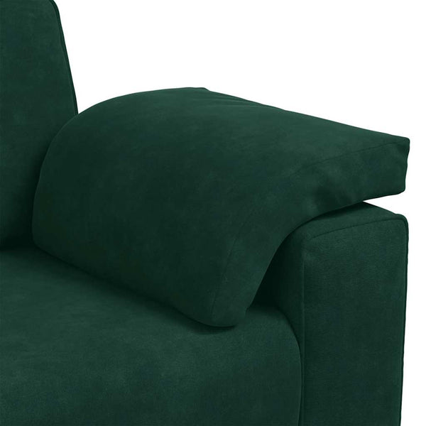vidaXL Canapé 3 places vert foncé 220x77x82 cm velours