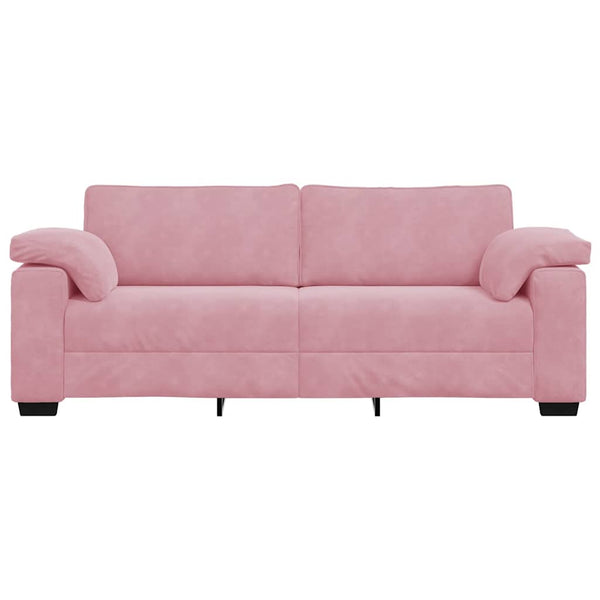 Rosa Samt 3-Sitzer Sofa 220 cm