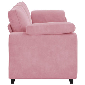 Rosa Samt 3-Sitzer Sofa 220 cm