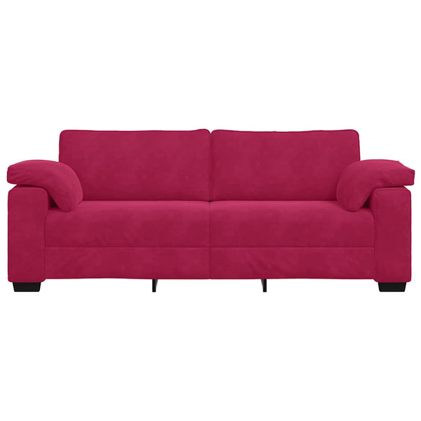 3-Sitzer Sofa Weinrot Samt