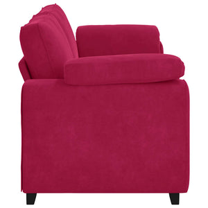3-Sitzer Sofa Weinrot Samt