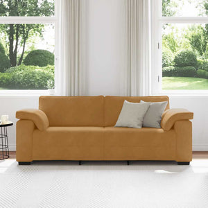 vidaXL Canapé à 3 places Marron 220x77x82 cm Velours