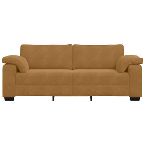vidaXL Canapé à 3 places Marron 220x77x82 cm Velours