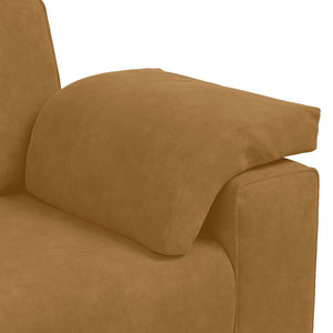 vidaXL Canapé à 3 places Marron 220x77x82 cm Velours