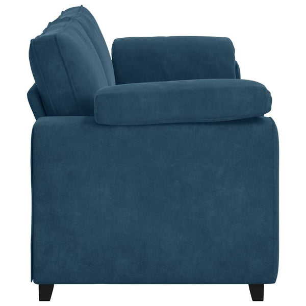 3-Sitzer Sofa Blau Samt 220 cm