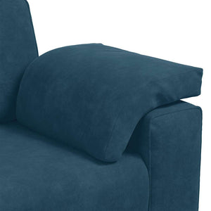 3-Sitzer Sofa Blau Samt 220 cm