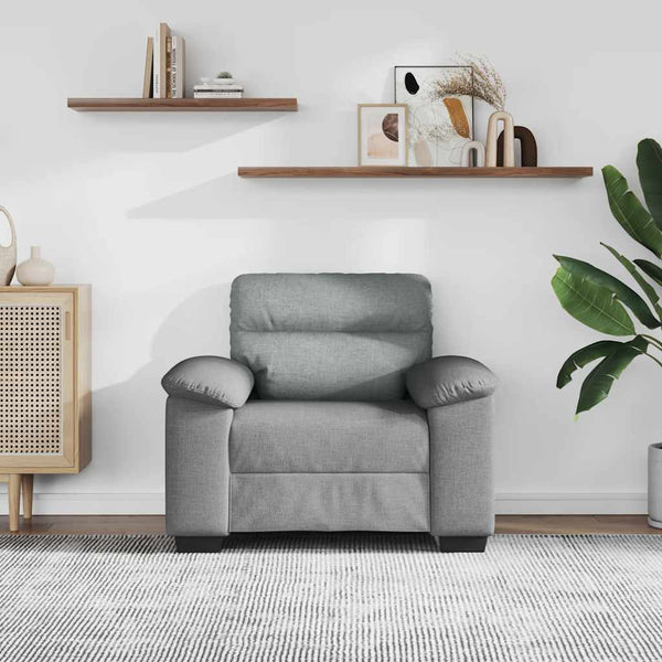 vidaXL Fauteuil Gris Clair 100x81x84 cm Tissu