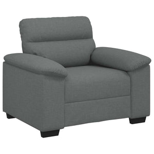 Dunkelgrauer Stoff Sessel 100 cm
