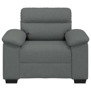 Dunkelgrauer Stoff Sessel 100 cm