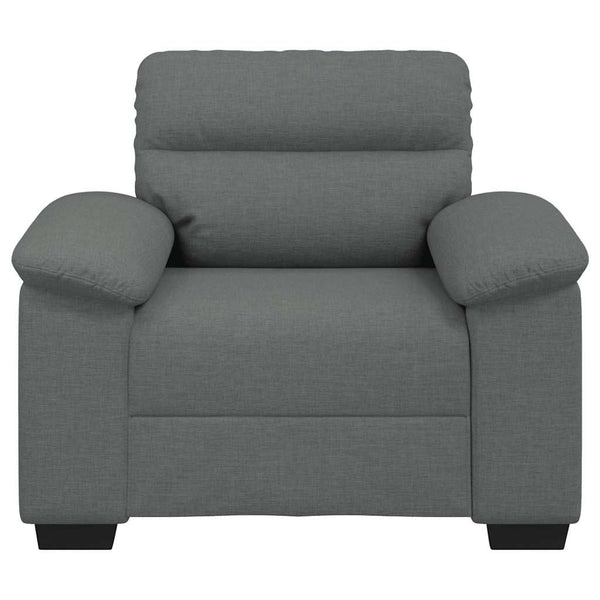 Dunkelgrauer Stoff Sessel 100 cm