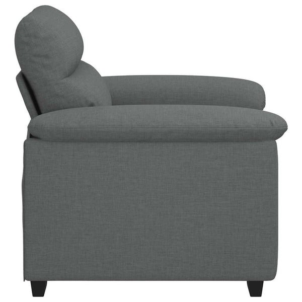 Dunkelgrauer Stoff Sessel 100 cm