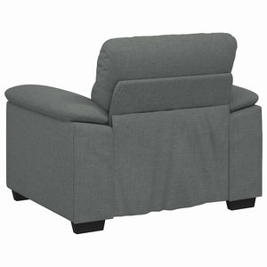 Dunkelgrauer Stoff Sessel 100 cm