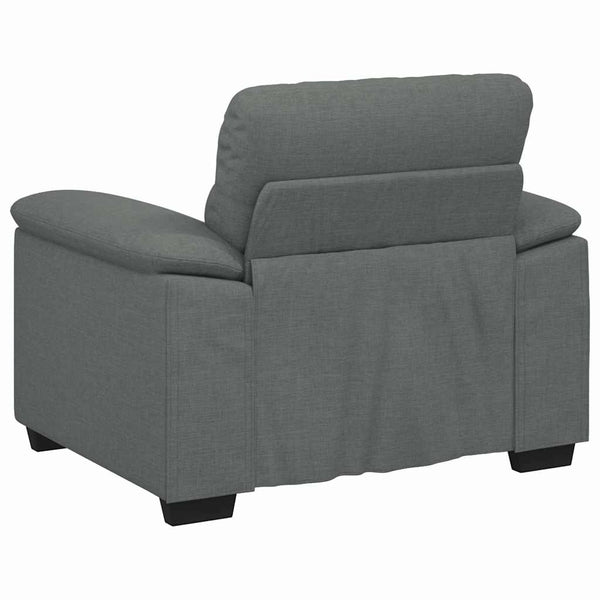 Dunkelgrauer Stoff Sessel 100 cm