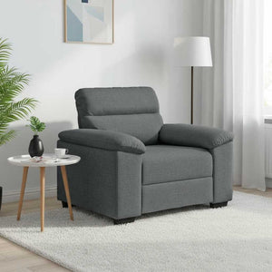 Dunkelgrauer Stoff Sessel 100 cm
