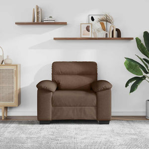 Brauner Stoff Sessel 100x81x84 cm