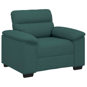 Dunkelgrüner Stoff Sessel 100 cm