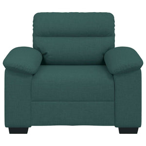 Dunkelgrüner Stoff Sessel 100 cm