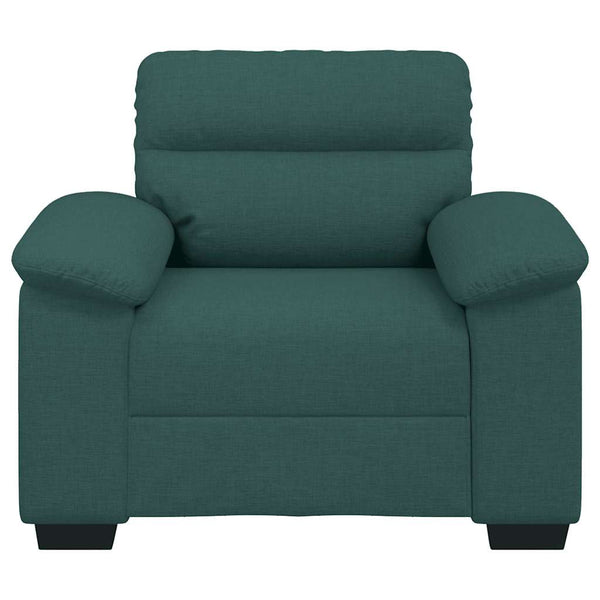 Dunkelgrüner Stoff Sessel 100 cm