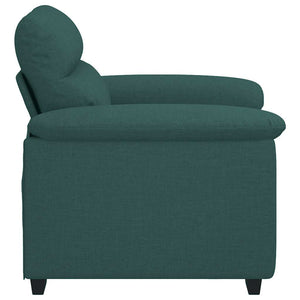 Dunkelgrüner Stoff Sessel 100 cm