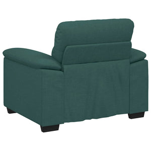 Dunkelgrüner Stoff Sessel 100 cm