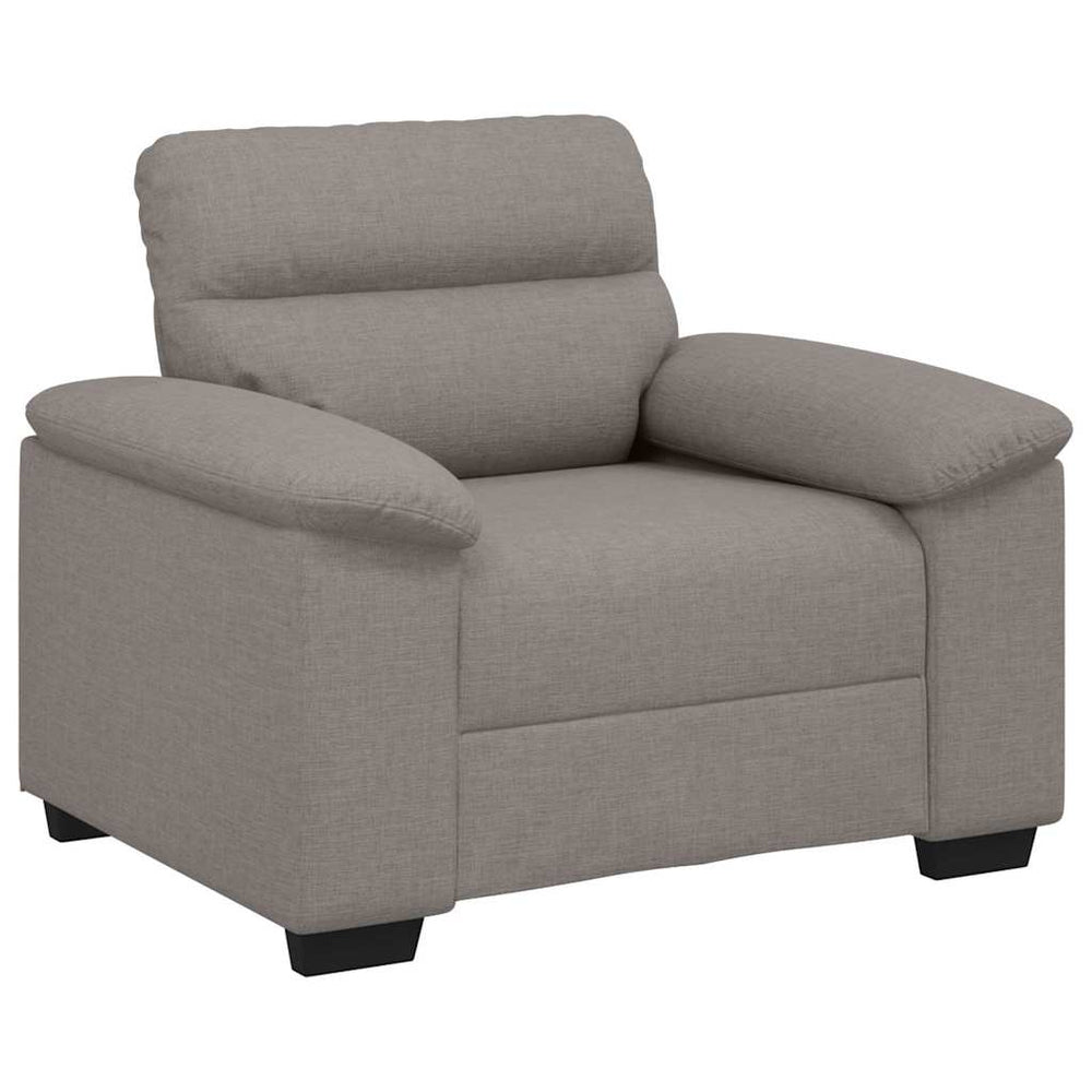 Taupe Sessel Stoff 100x81x84 cm