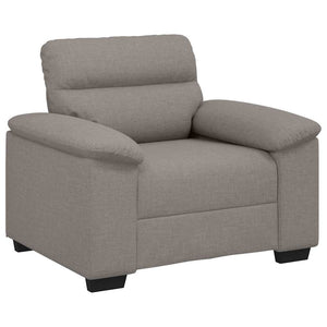Taupe Sessel Stoff 100x81x84 cm