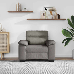 Taupe Sessel Stoff 100x81x84 cm