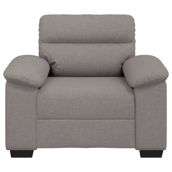 Taupe Sessel Stoff 100x81x84 cm