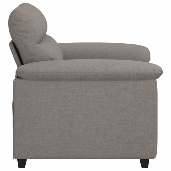 Taupe Sessel Stoff 100x81x84 cm