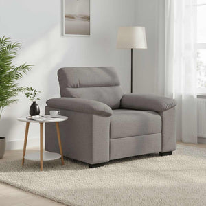 Taupe Sessel Stoff 100x81x84 cm
