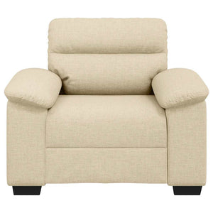 Creme Sessel Stoff 100x81x84 cm