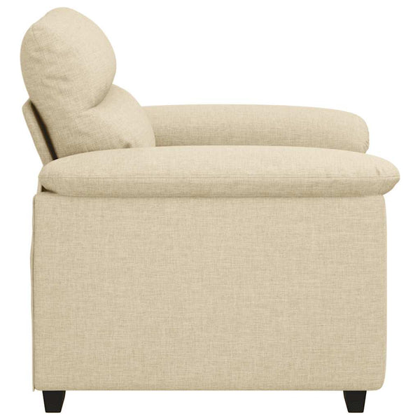 Creme Sessel Stoff 100x81x84 cm