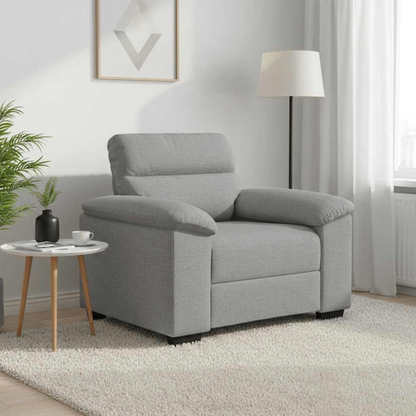 Sessel Wolkengrau Stoff 100 cm