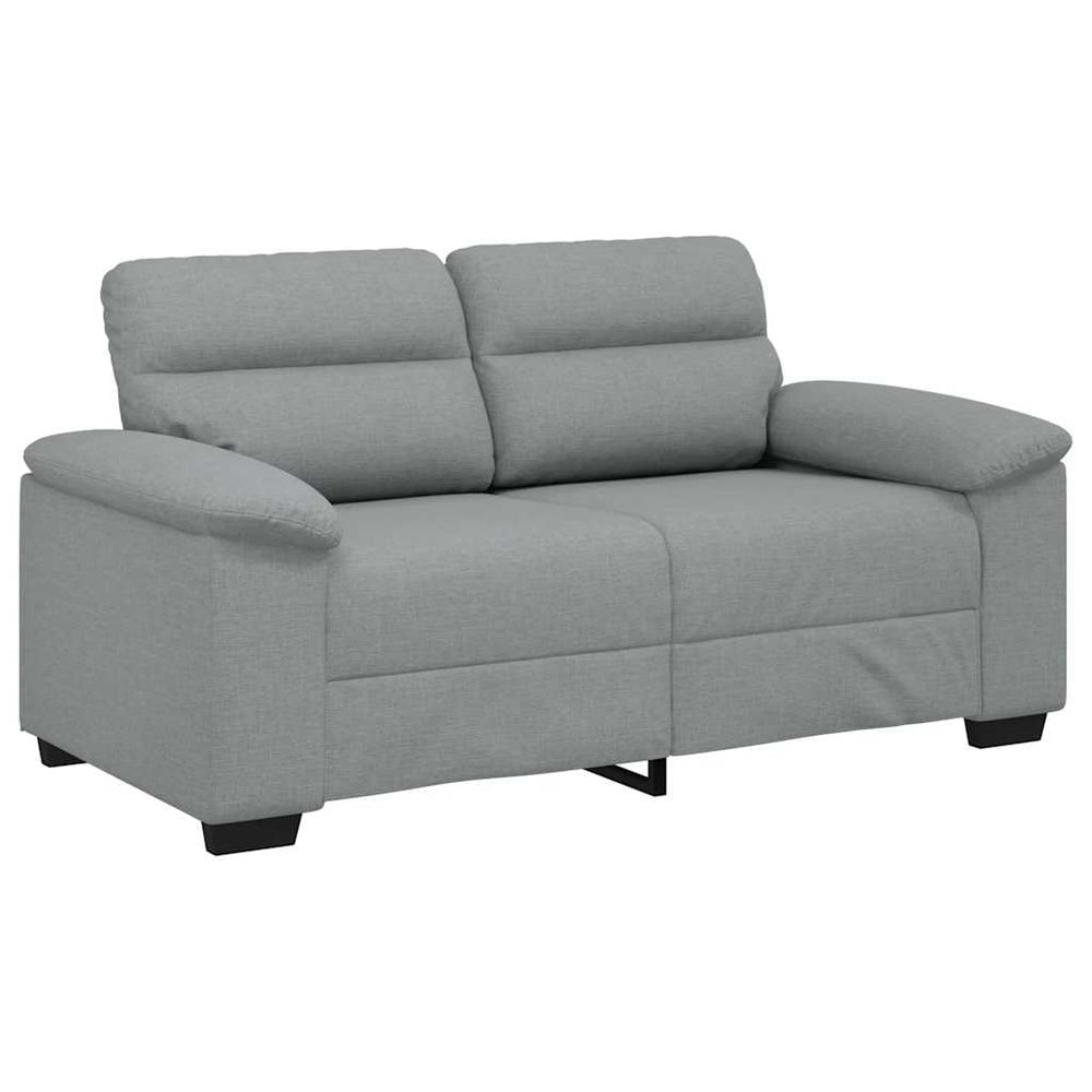 2-Sitzer Sofa Hellgrau Stoff 160 cm