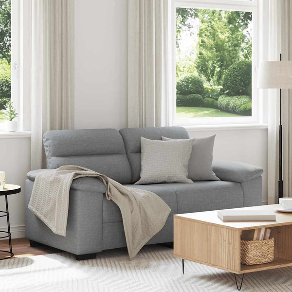 vidaXL Canapé 2 places Gris clair 160x81x84 cm Tissu