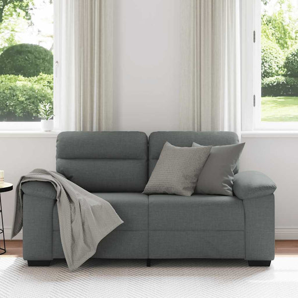 2-Sitzer Sofa Dunkelgrau Stoff 160 cm
