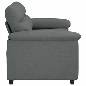 2-Sitzer Sofa Dunkelgrau Stoff 160 cm