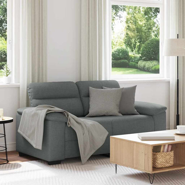 2-Sitzer Sofa Dunkelgrau Stoff 160 cm