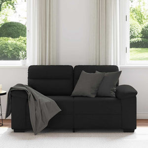 Schwarzes 2-Sitzer Sofa Stoff 160 cm