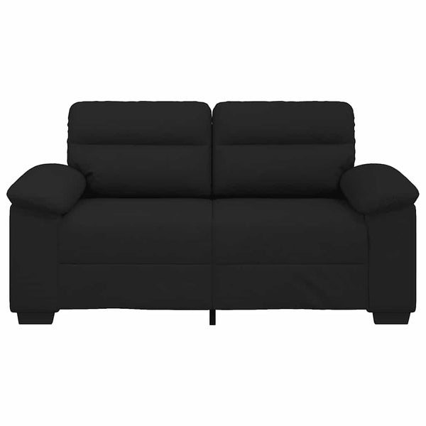 Schwarzes 2-Sitzer Sofa Stoff 160 cm