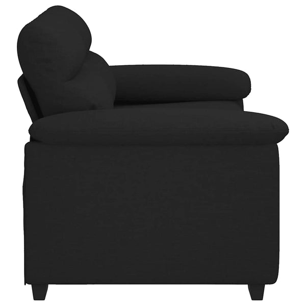 Schwarzes 2-Sitzer Sofa Stoff 160 cm