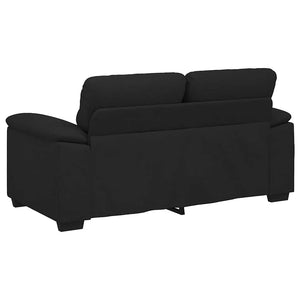 Schwarzes 2-Sitzer Sofa Stoff 160 cm