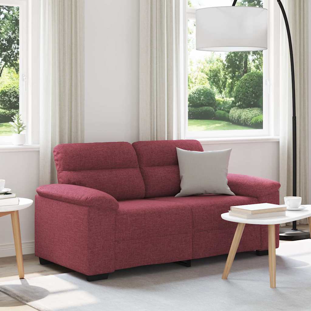 2-Sitzer Sofa Weinrot Stoff 160 cm