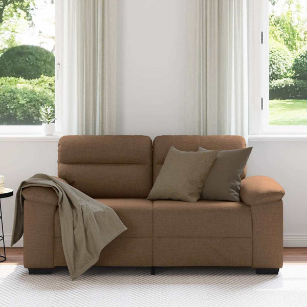 Braunes 2-Sitzer Sofa Stoff 160 cm