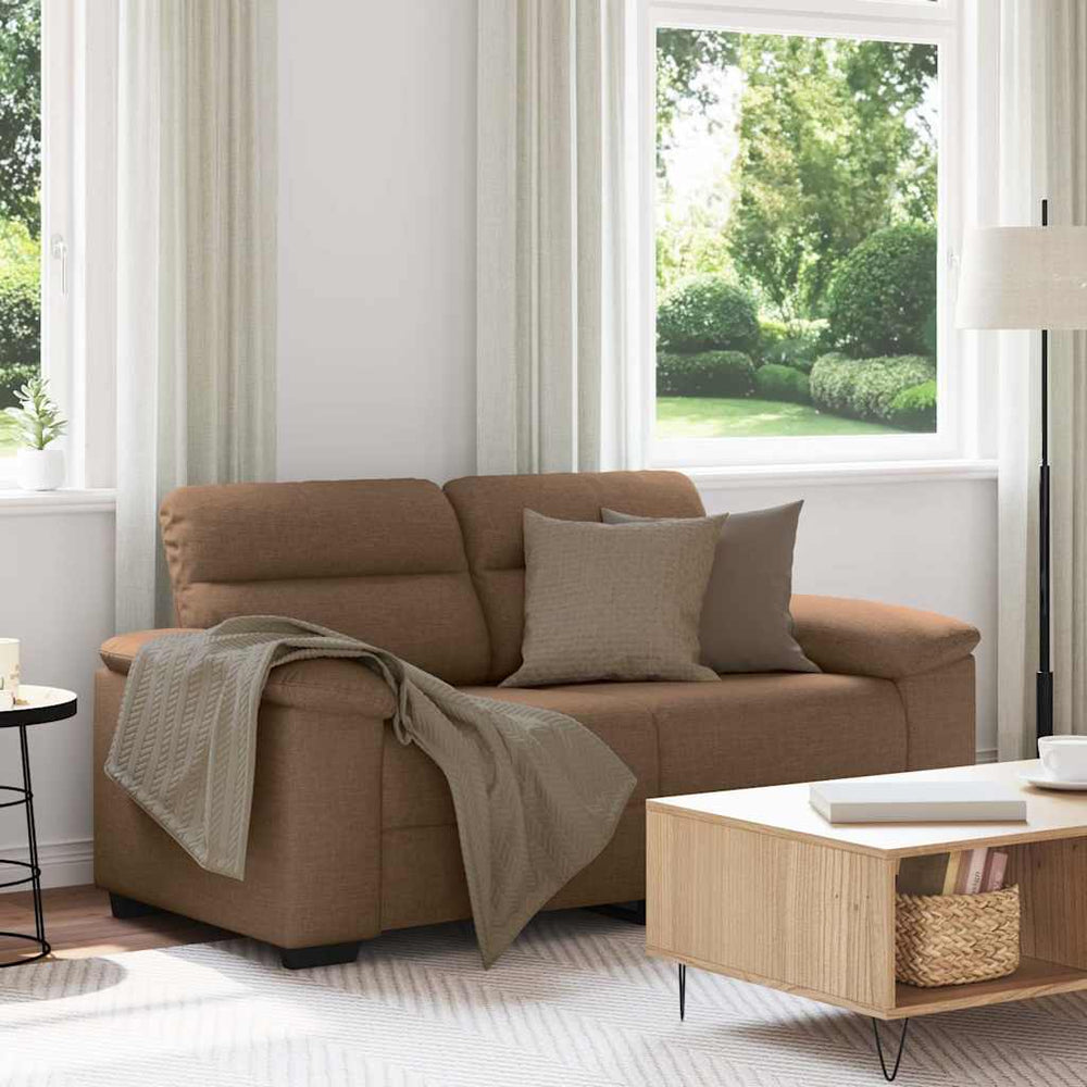 Braunes 2-Sitzer Sofa Stoff 160 cm